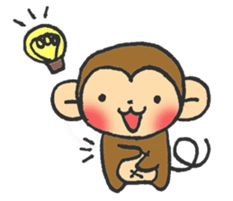 cute  monkey sticker #11225931