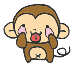 cute  monkey sticker #11225938