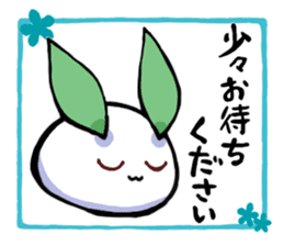 round snow rabbit 2 sticker #11226071