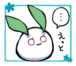 round snow rabbit 2 sticker #11226073