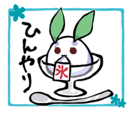round snow rabbit 2 sticker #11226081