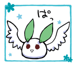 round snow rabbit 2 sticker #11226091