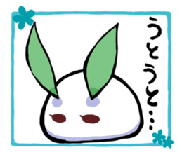 round snow rabbit 2 sticker #11226097