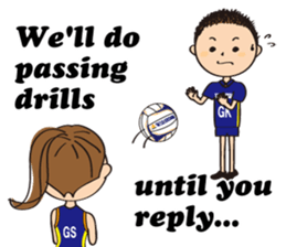 Netball LOVE Sticker English version sticker #11226146