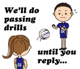 Netball LOVE Sticker English version sticker #11226146