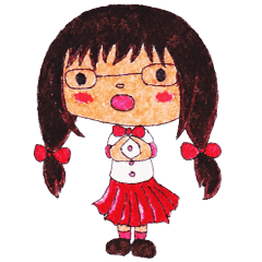 Ardina, a girl in red skirt