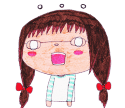 Ardina, a girl in red skirt sticker #11226464