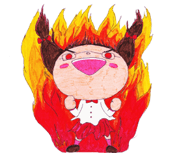 Ardina, a girl in red skirt sticker #11226465