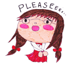 Ardina, a girl in red skirt sticker #11226467