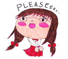 Ardina, a girl in red skirt sticker #11226467