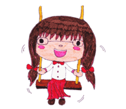 Ardina, a girl in red skirt sticker #11226468