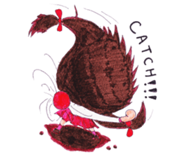 Ardina, a girl in red skirt sticker #11226469