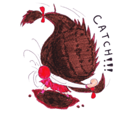 Ardina, a girl in red skirt sticker #11226469