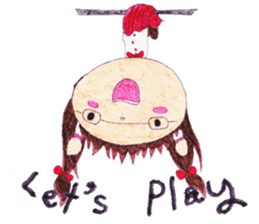 Ardina, a girl in red skirt sticker #11226470