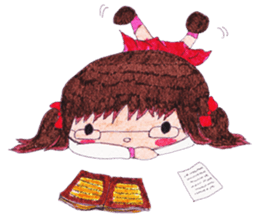 Ardina, a girl in red skirt sticker #11226471