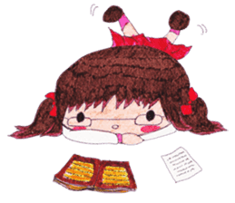 Ardina, a girl in red skirt sticker #11226471
