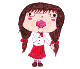 Ardina, a girl in red skirt sticker #11226472