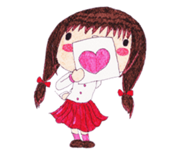 Ardina, a girl in red skirt sticker #11226473