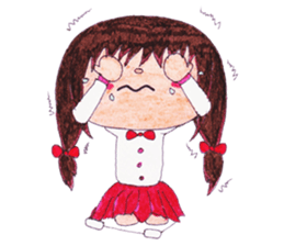 Ardina, a girl in red skirt sticker #11226474