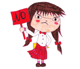Ardina, a girl in red skirt sticker #11226475