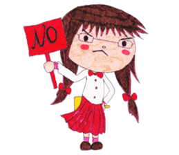 Ardina, a girl in red skirt sticker #11226475