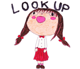 Ardina, a girl in red skirt sticker #11226476