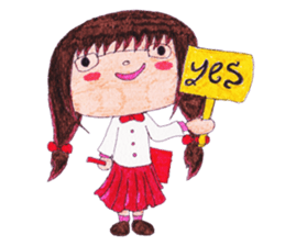 Ardina, a girl in red skirt sticker #11226477