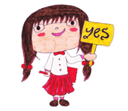 Ardina, a girl in red skirt sticker #11226477
