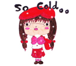 Ardina, a girl in red skirt sticker #11226478
