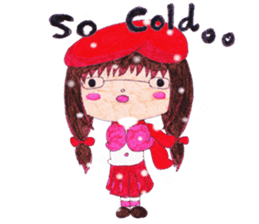 Ardina, a girl in red skirt sticker #11226478