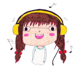 Ardina, a girl in red skirt sticker #11226479