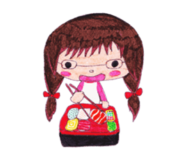 Ardina, a girl in red skirt sticker #11226480