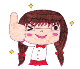 Ardina, a girl in red skirt sticker #11226481