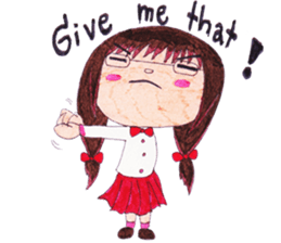 Ardina, a girl in red skirt sticker #11226483