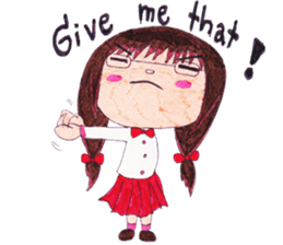 Ardina, a girl in red skirt sticker #11226483