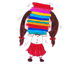 Ardina, a girl in red skirt sticker #11226484