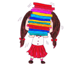 Ardina, a girl in red skirt sticker #11226484