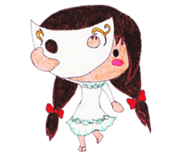 Ardina, a girl in red skirt sticker #11226485