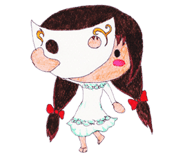 Ardina, a girl in red skirt sticker #11226485