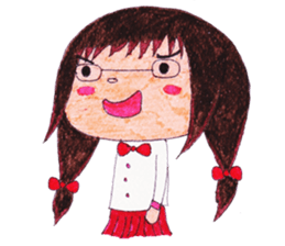 Ardina, a girl in red skirt sticker #11226489