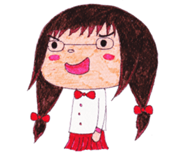Ardina, a girl in red skirt sticker #11226489