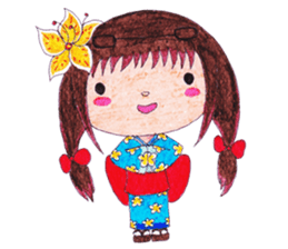 Ardina, a girl in red skirt sticker #11226490