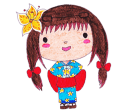 Ardina, a girl in red skirt sticker #11226490