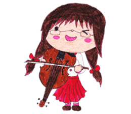 Ardina, a girl in red skirt sticker #11226491