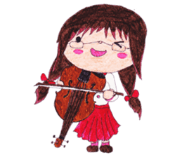 Ardina, a girl in red skirt sticker #11226491