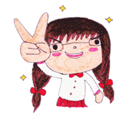 Ardina, a girl in red skirt sticker #11226492