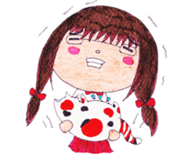 Ardina, a girl in red skirt sticker #11226494