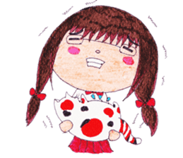 Ardina, a girl in red skirt sticker #11226494