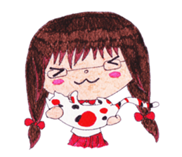 Ardina, a girl in red skirt sticker #11226495