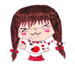 Ardina, a girl in red skirt sticker #11226495